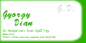 gyorgy dian business card